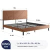 Geometric Upholstered Platform Bed