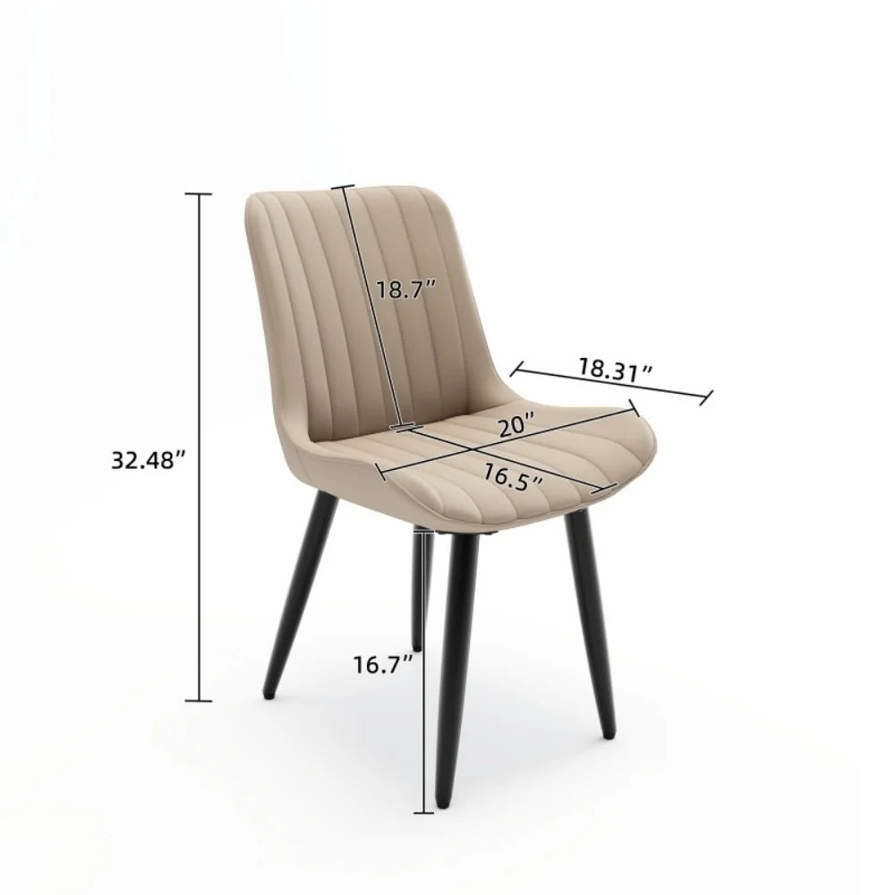 Aveline Leather Dining Chairs – Set of 2