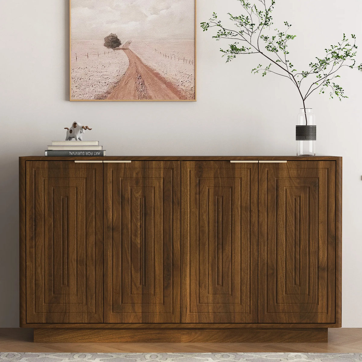 Caldera Fluted Sideboard — Wood Finish