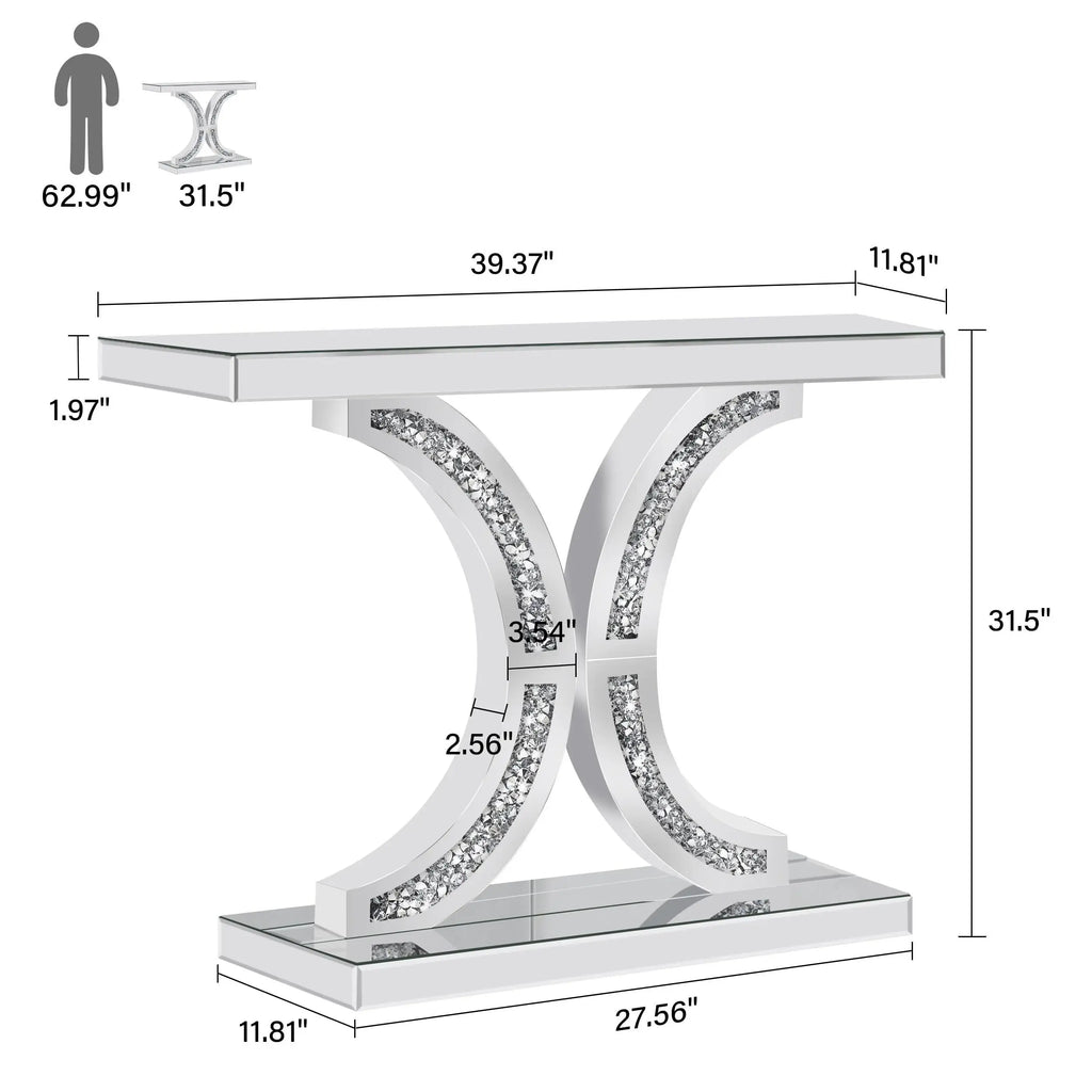 Eclaire Mirrored Console Table