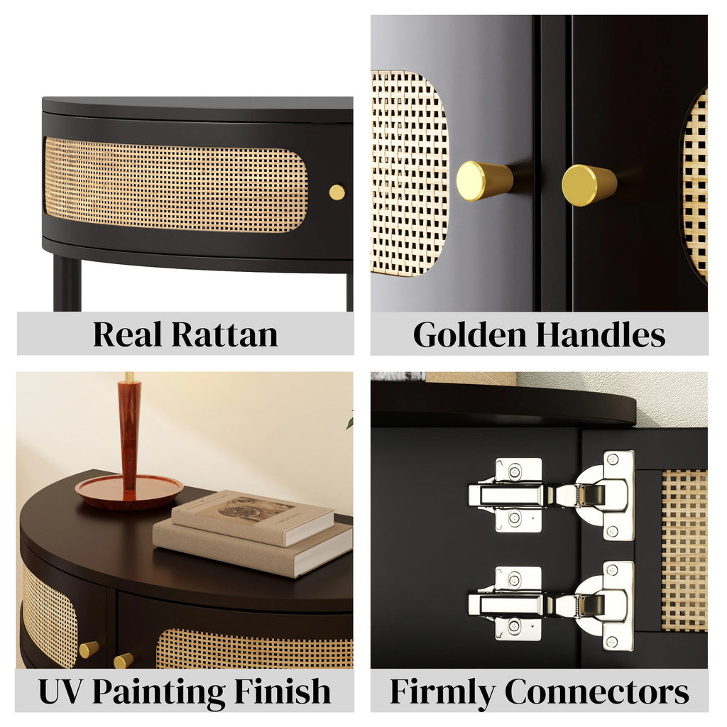 Ravelle Half-Moon Console Table