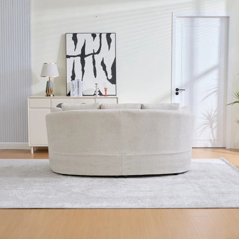 Celeste Curved Chenille Loveseat