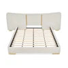 Curved Gold-Trim Platform Bed