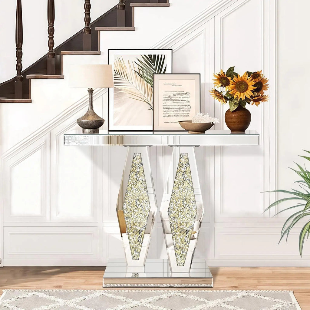 Lucienne Mirrored Console Table