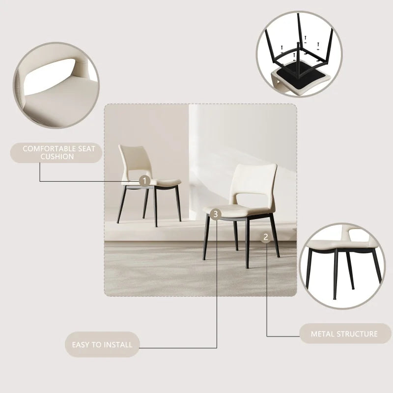 Solenne Minimalist Dining Chairs – Set of 2