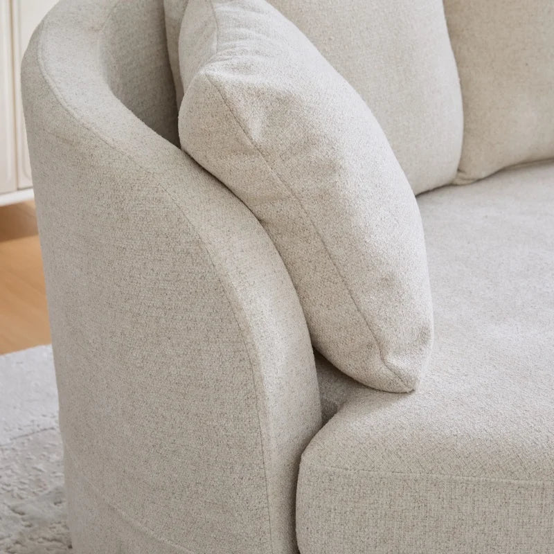 Celeste Curved Chenille Loveseat
