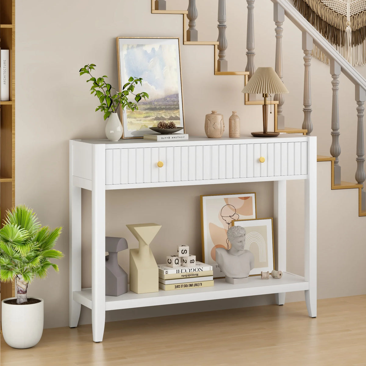 Linelle Fluted Console Table