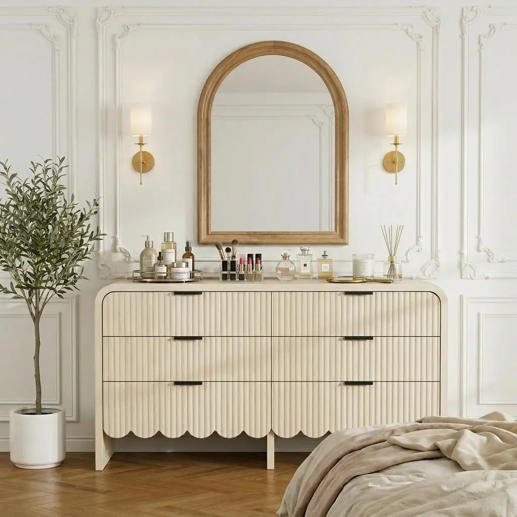 Scalloped Six-Drawer Dresser
