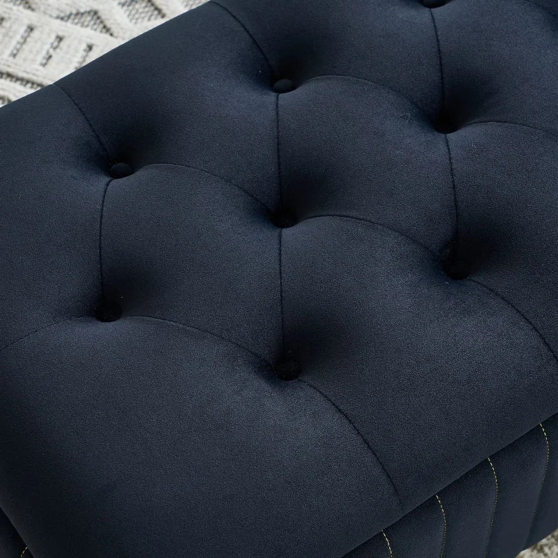 Elvarenae Dorelle Velvet Storage Ottoman