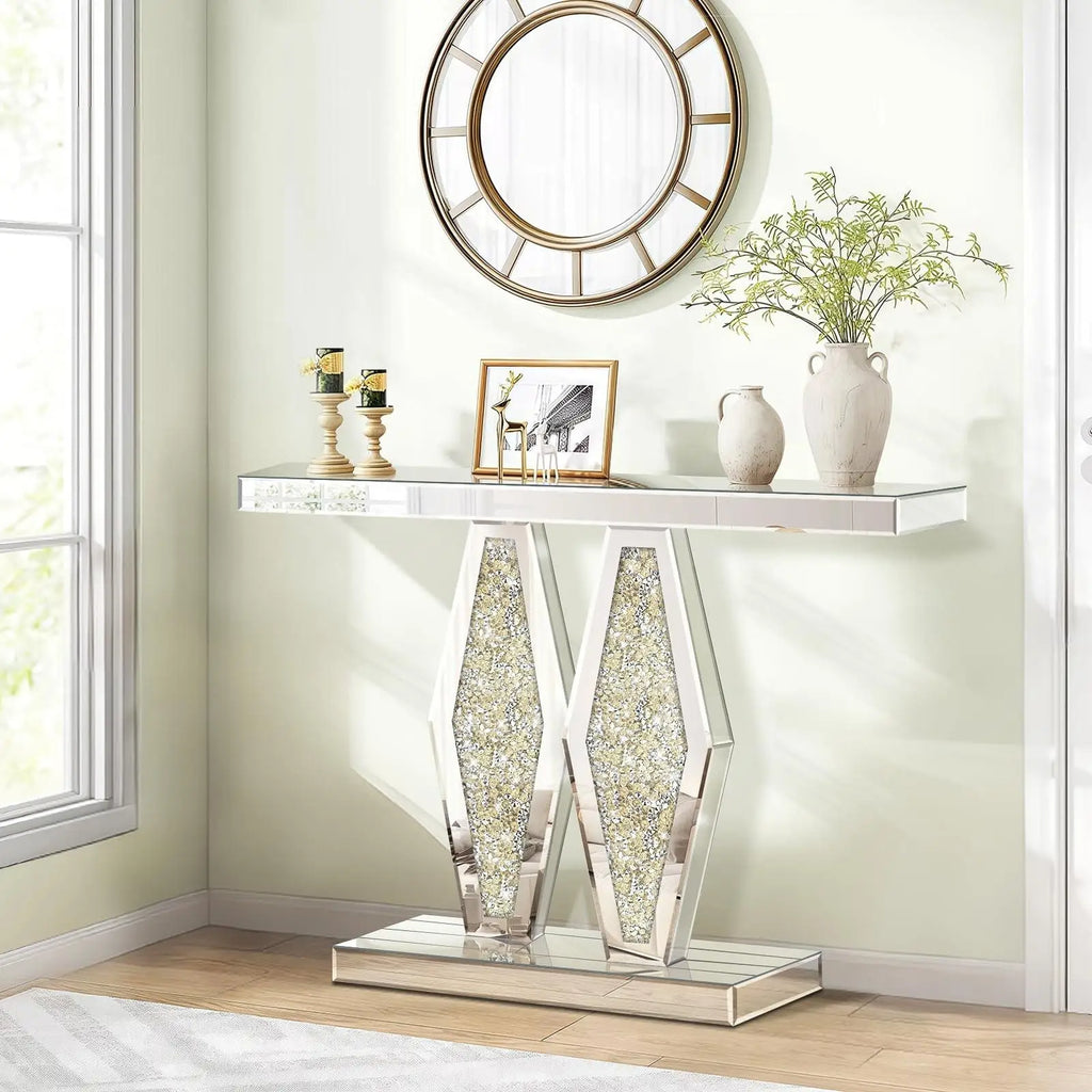 Lucienne Mirrored Console Table