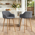 Elodie Bouclé Bar Stools, Set of 2