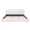 Curved Bouclé Platform Bed