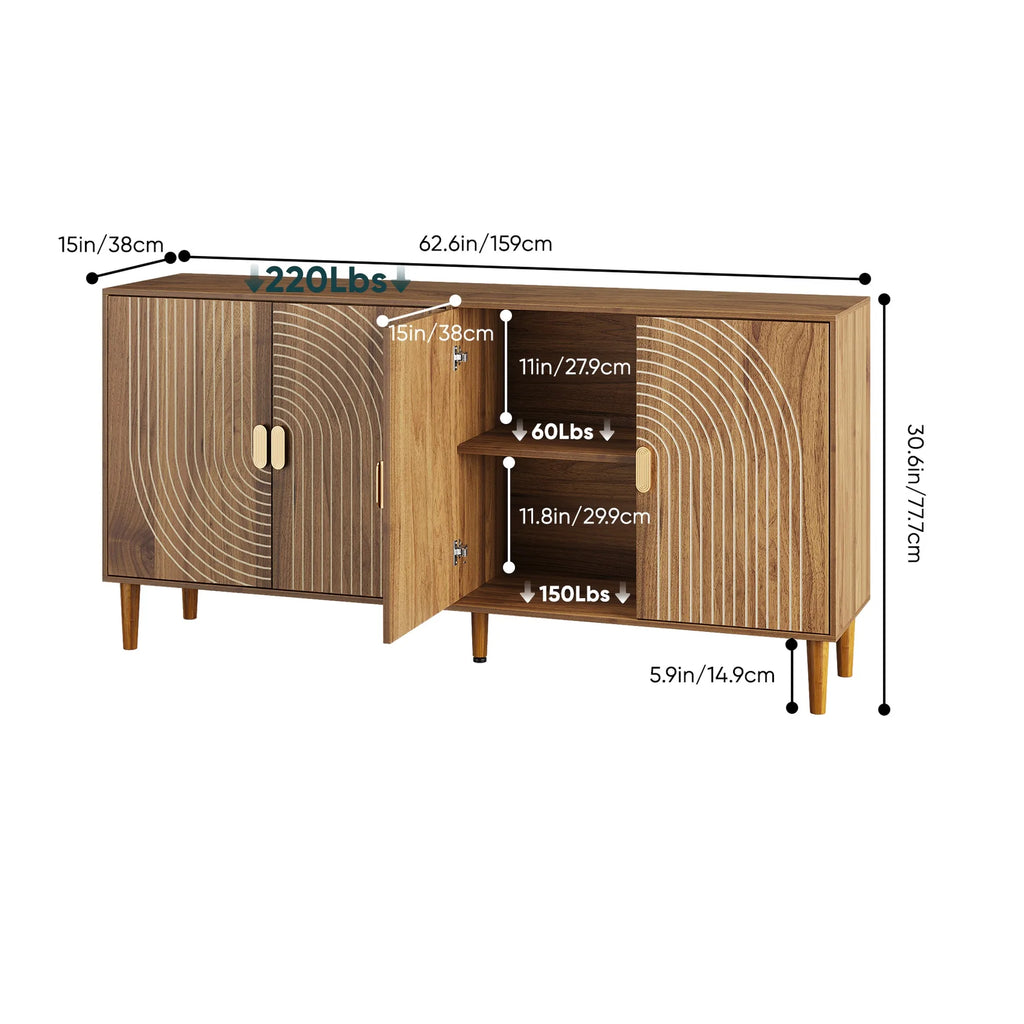 Virelle Grooved Sideboard