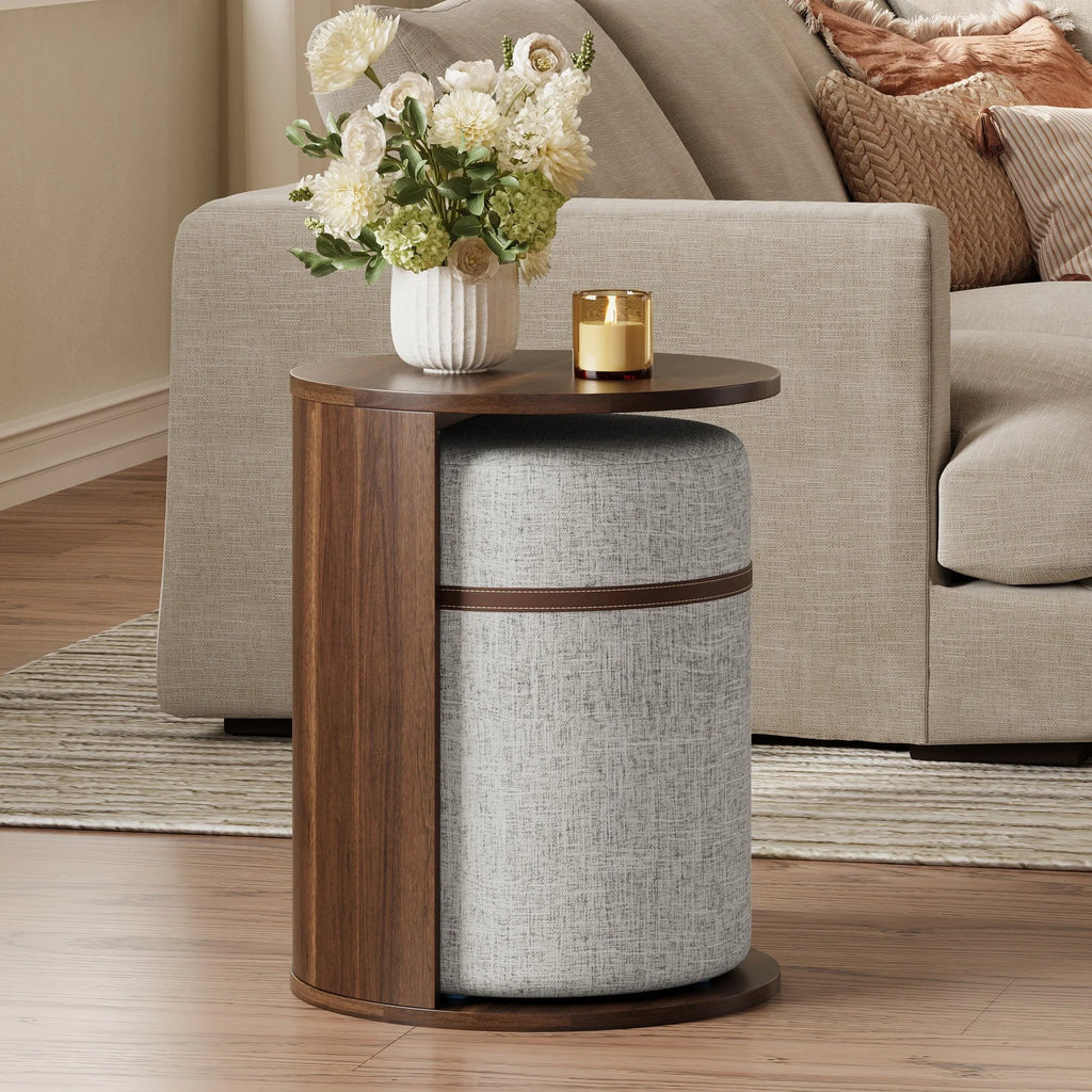 U-Can Pull-out Combo End Table, Multi-use for Living Room Sofa Side