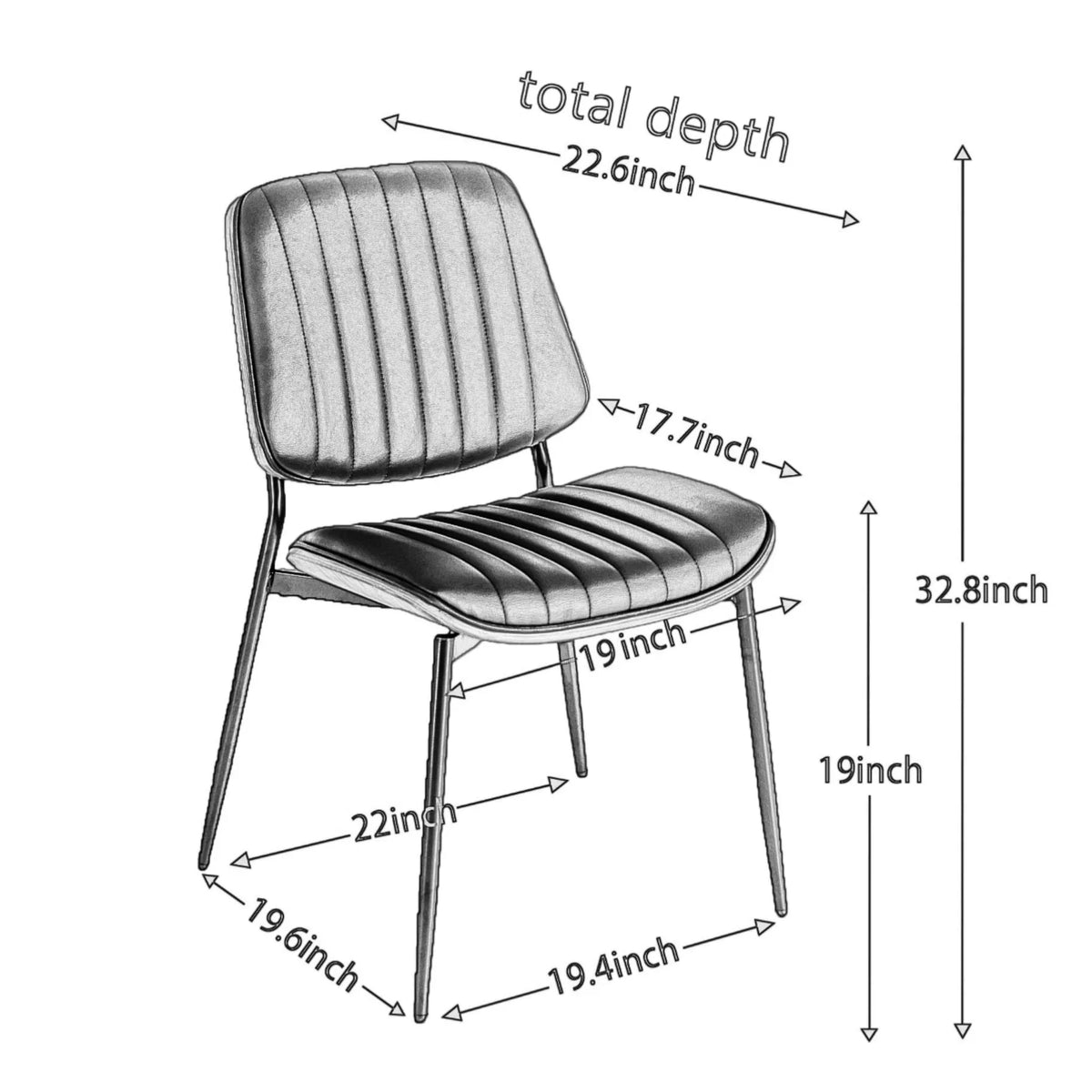 Siena Leather Dining Chairs – Set of 2