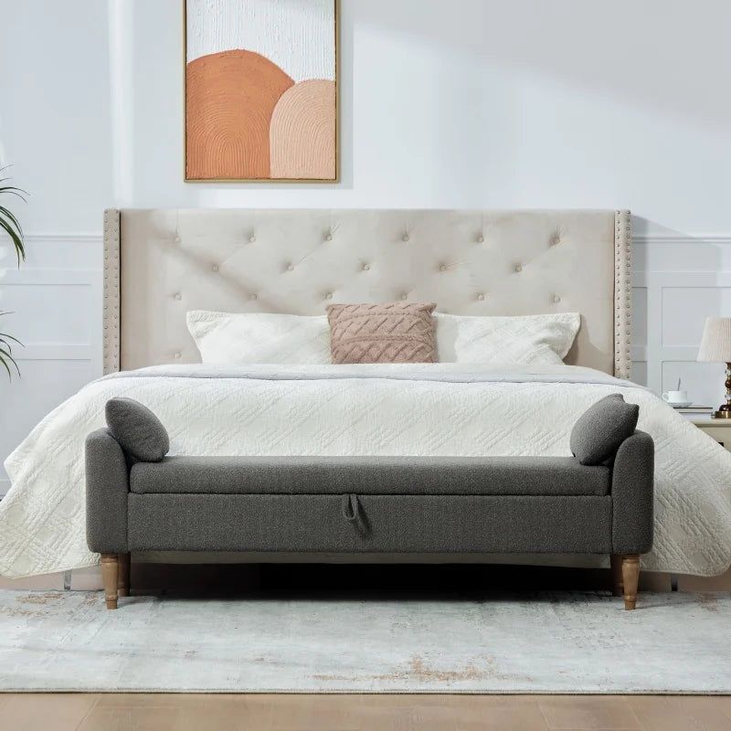 Elvarenae Liselle Upholstered Storage Bench