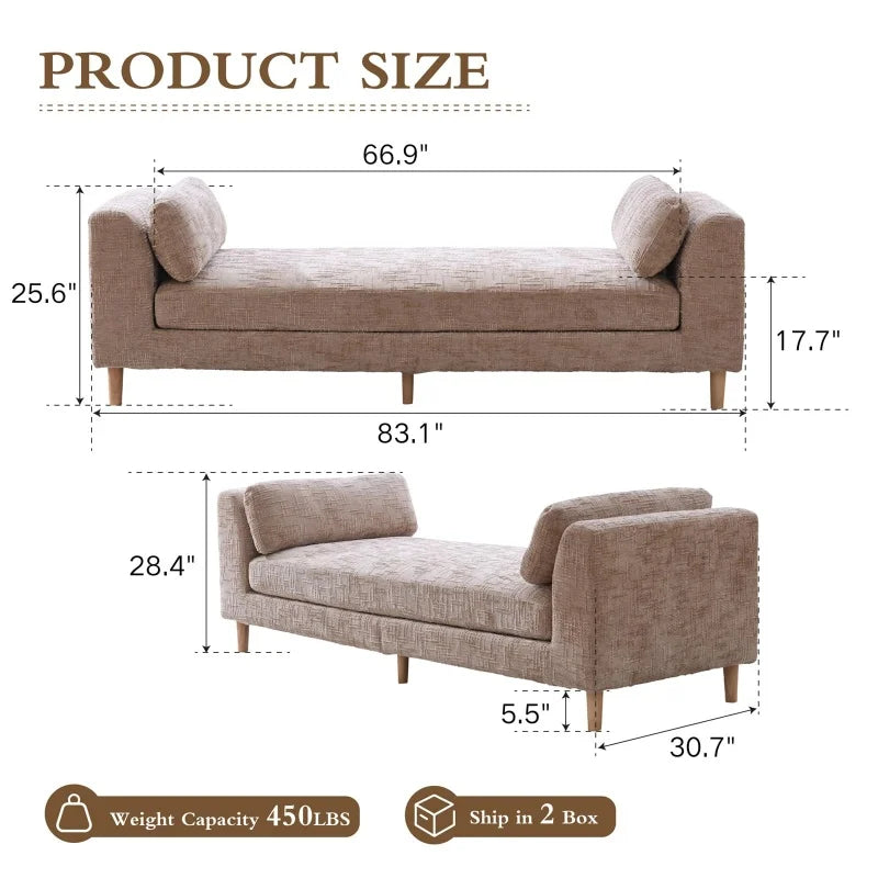 Laurenne Chenille Daybed Bench