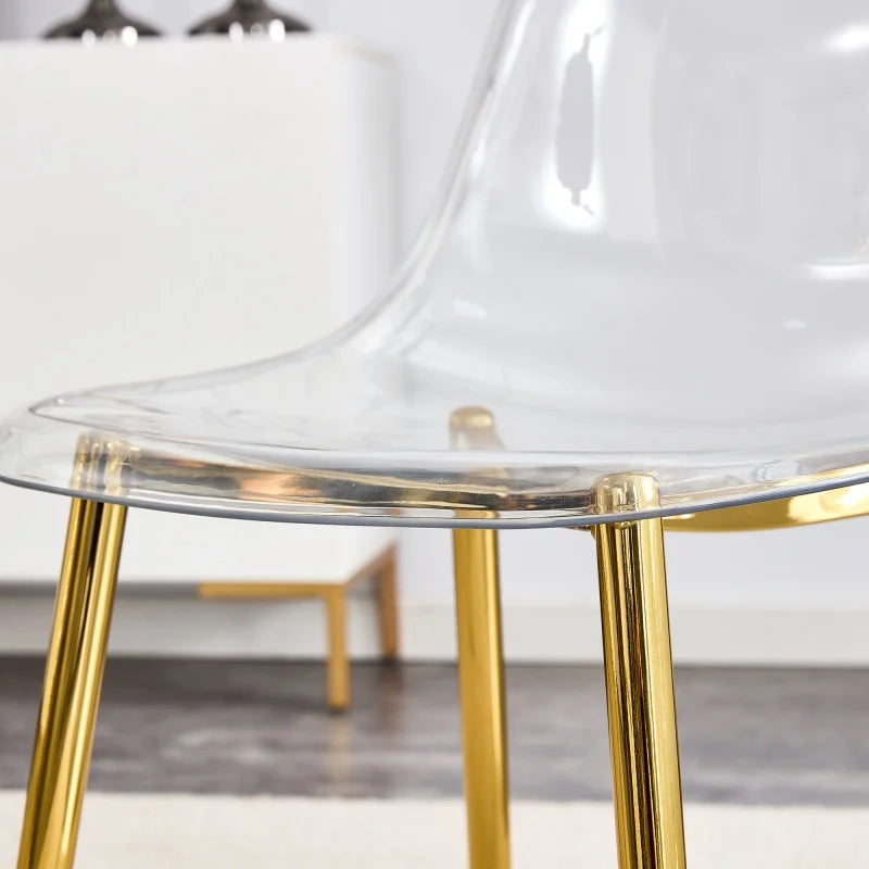Aurelie Transparent Dining Chairs - Set of 4