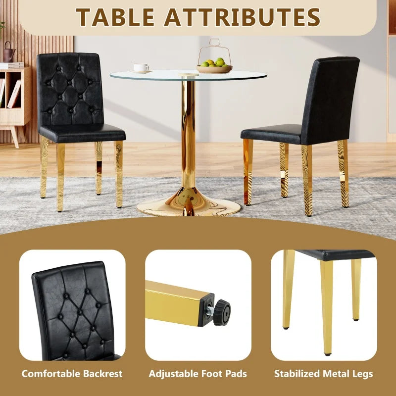 Liora Upholstered Dining Chairs – Set of 4