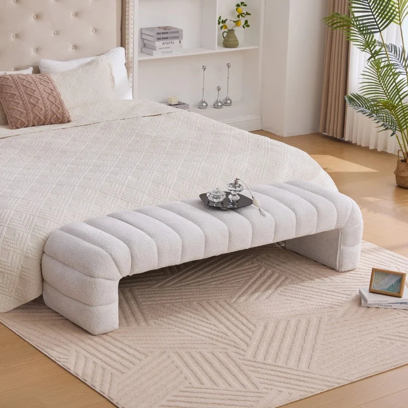 Elvarenae Aveline Channel-Tufted Bench
