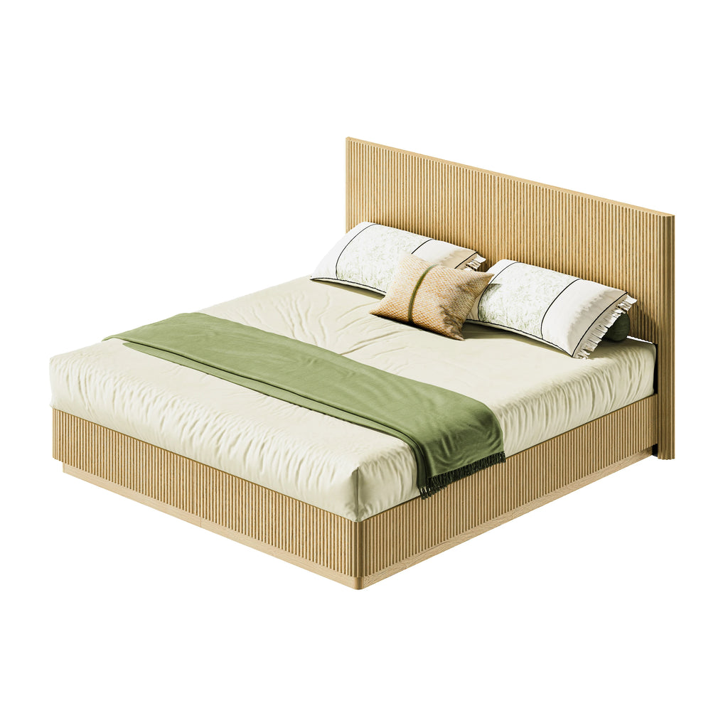 Fluted Platform Bed