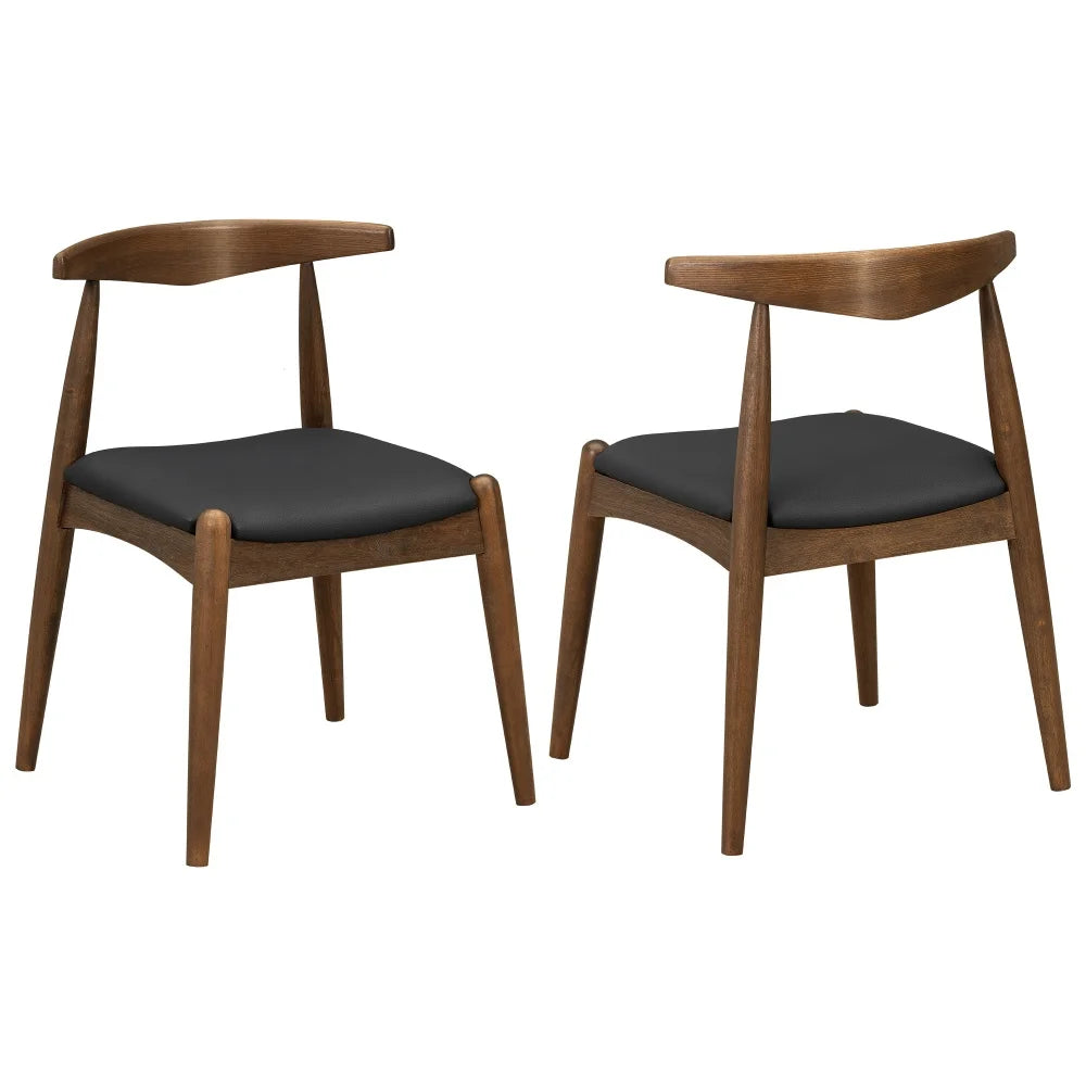 Bastien Rubberwood Dining Chairs – Set of 2
