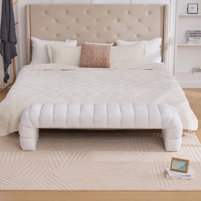 Elvarenae Aveline Channel-Tufted Bench