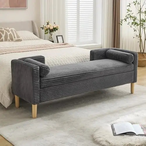 Elvarenae Corvelle Corduroy Storage Bench