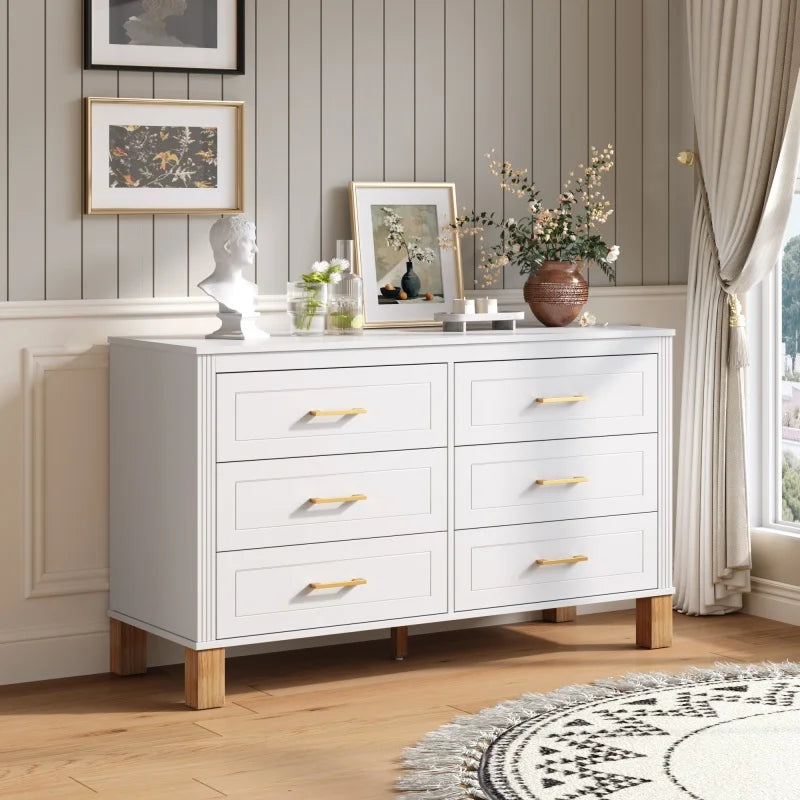 Framed Six-Drawer Dresser