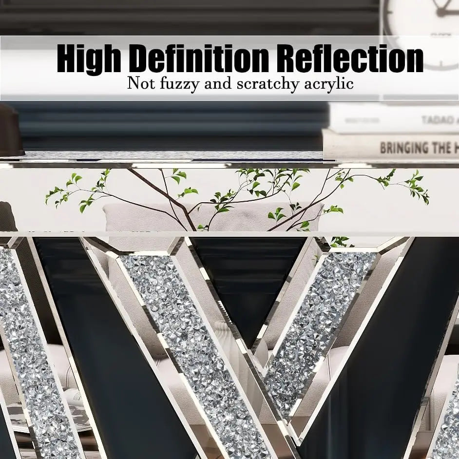 Vesper W-Base Mirrored Console Table