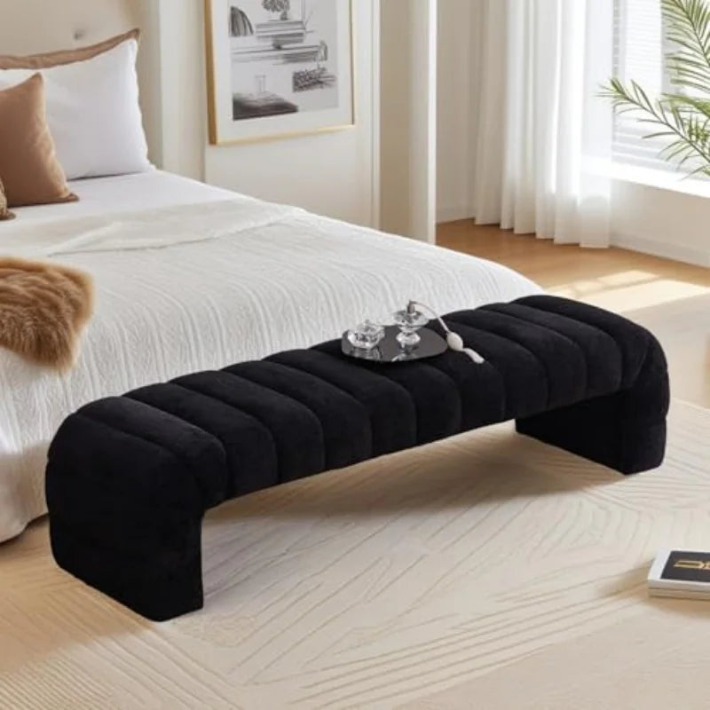 Elvarenae Aveline Channel-Tufted Bench