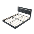 Crystal-Tufted LED Platform Bed