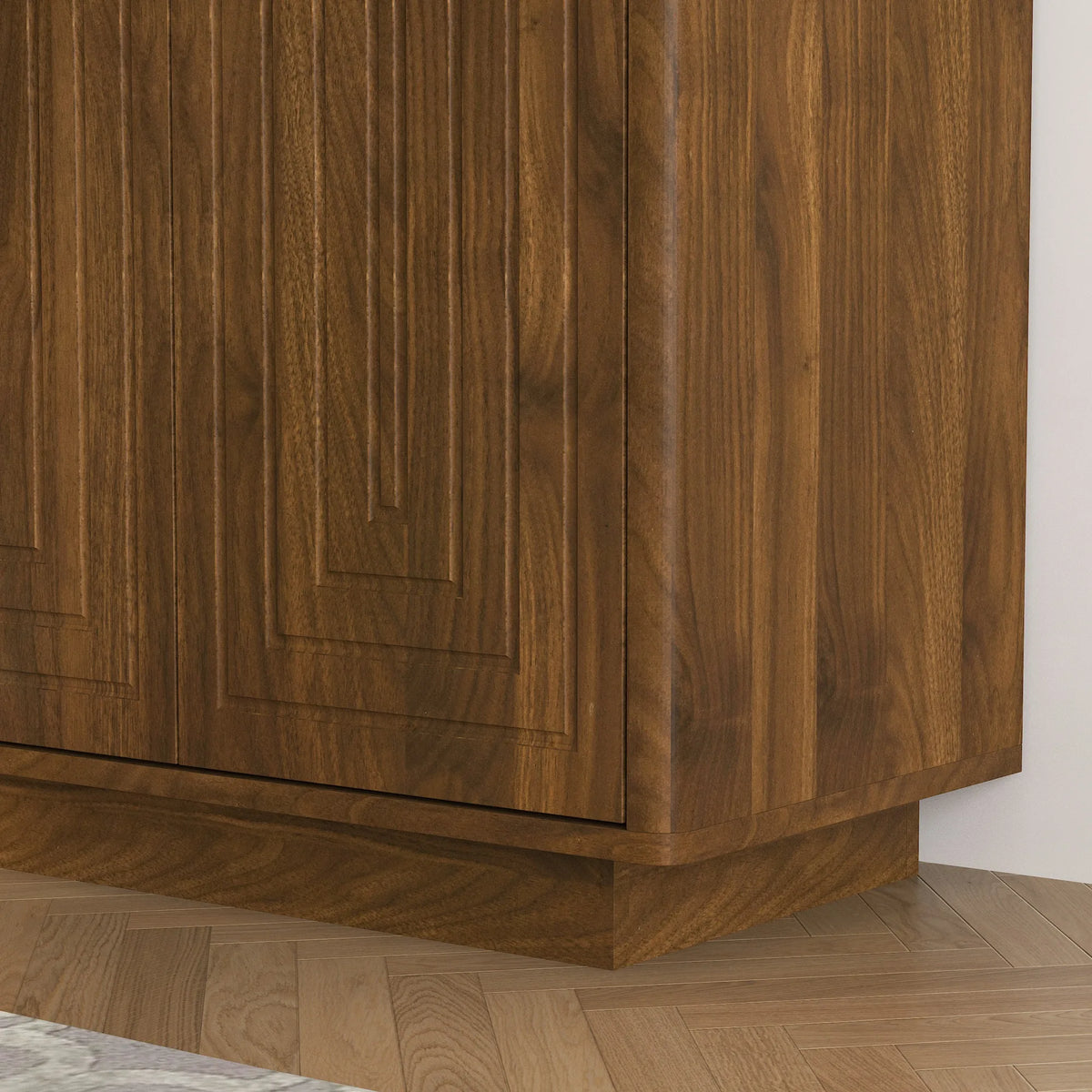 Caldera Fluted Sideboard — Wood Finish