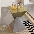 Modern Stainless Steel Abstract End Table with Brushed Finish for Fashion Home