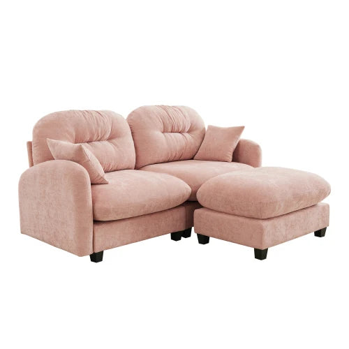 Aviana Chenille Modular Sectional with Ottoman