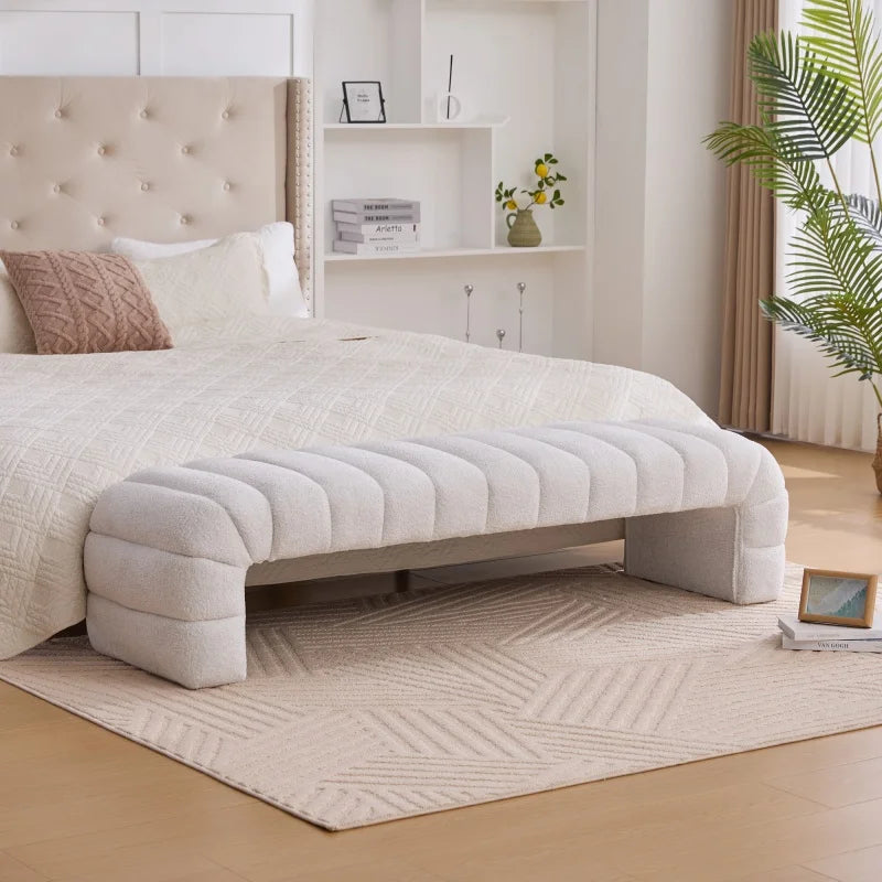 Elvarenae Aveline Channel-Tufted Bench