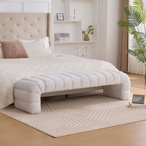 Aveline Channel-Tufted Bench