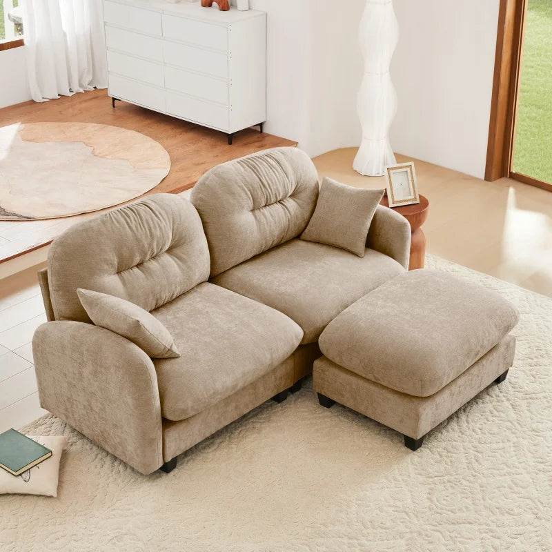 Aviana Chenille Modular Sectional with Ottoman