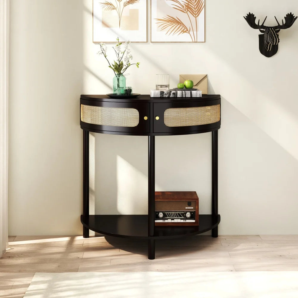 Ravelle Half-Moon Console Table