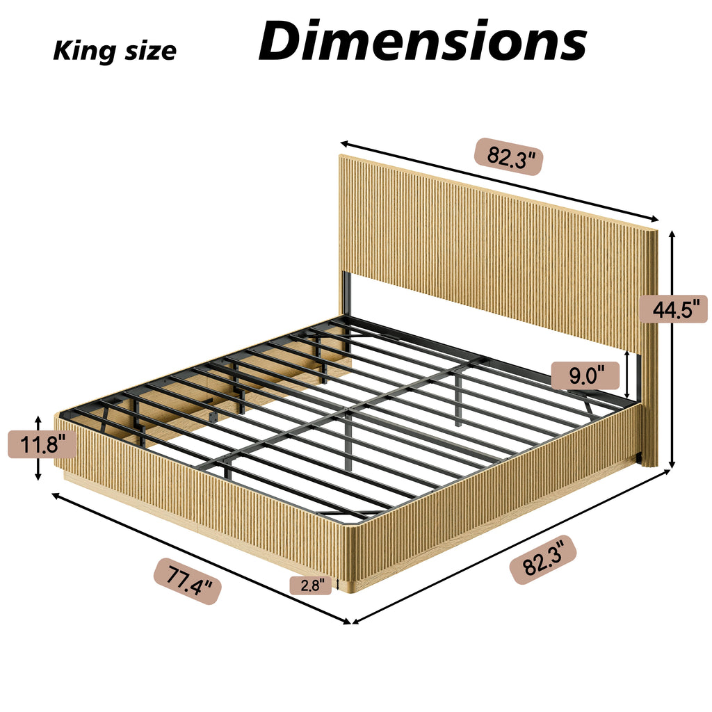 Fluted Platform Bed