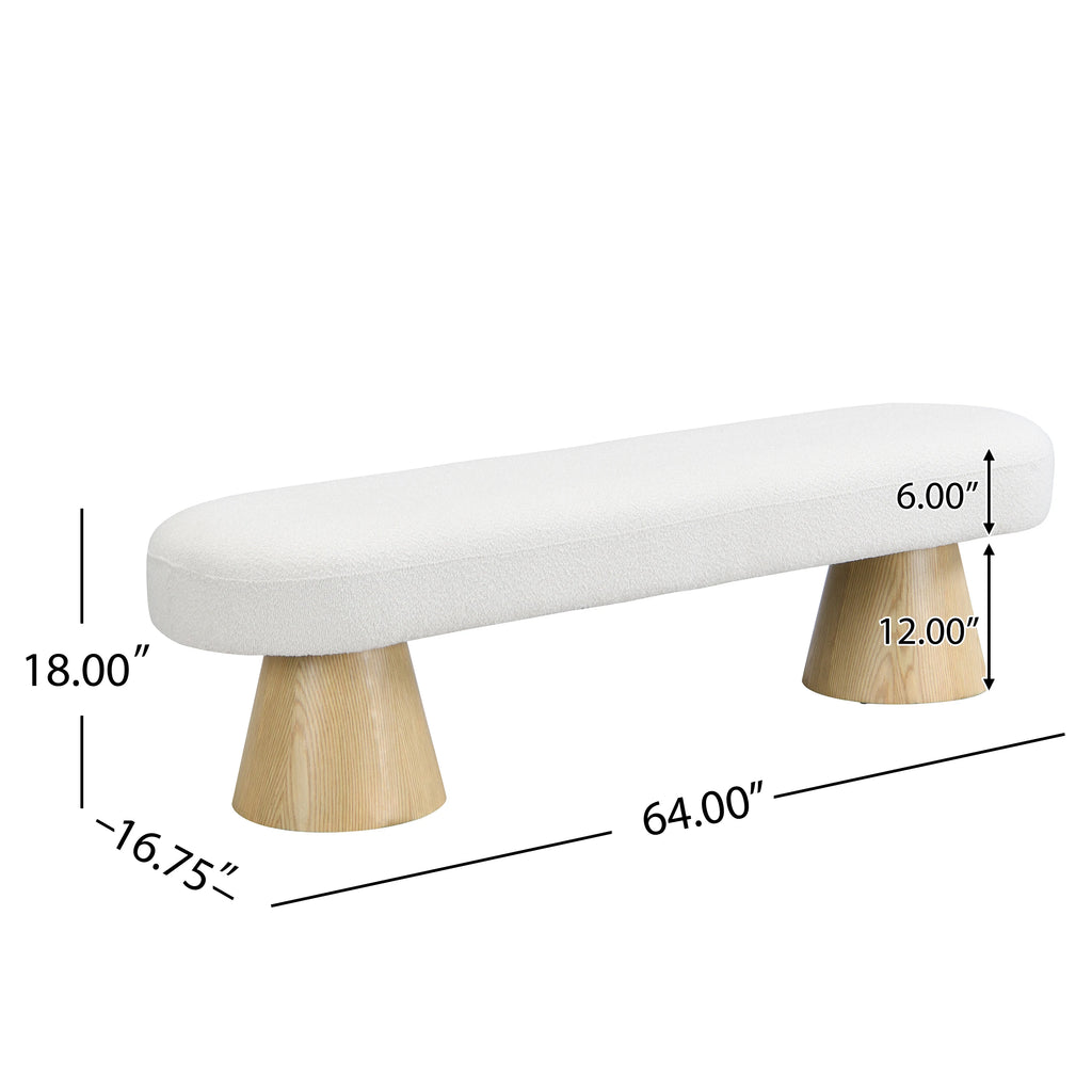 Elvarenae Orienne Bouclé Pedestal Bench
