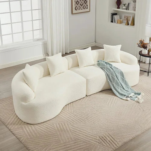 Amara Curved Chenille Cloud Sofa