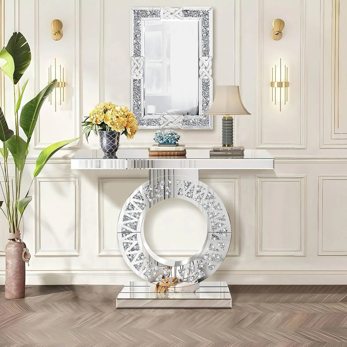 Estara Mirrored Console Table