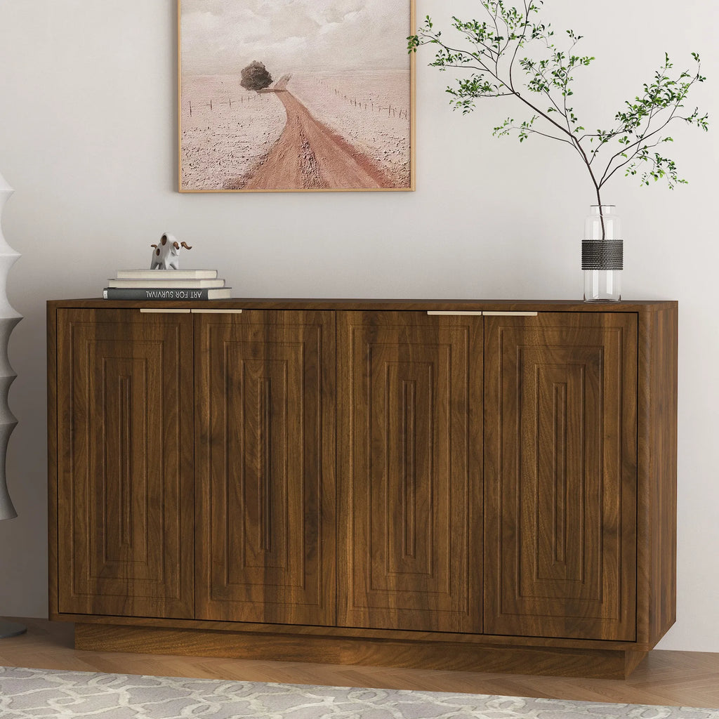 Caldera Fluted Sideboard — Wood Finish