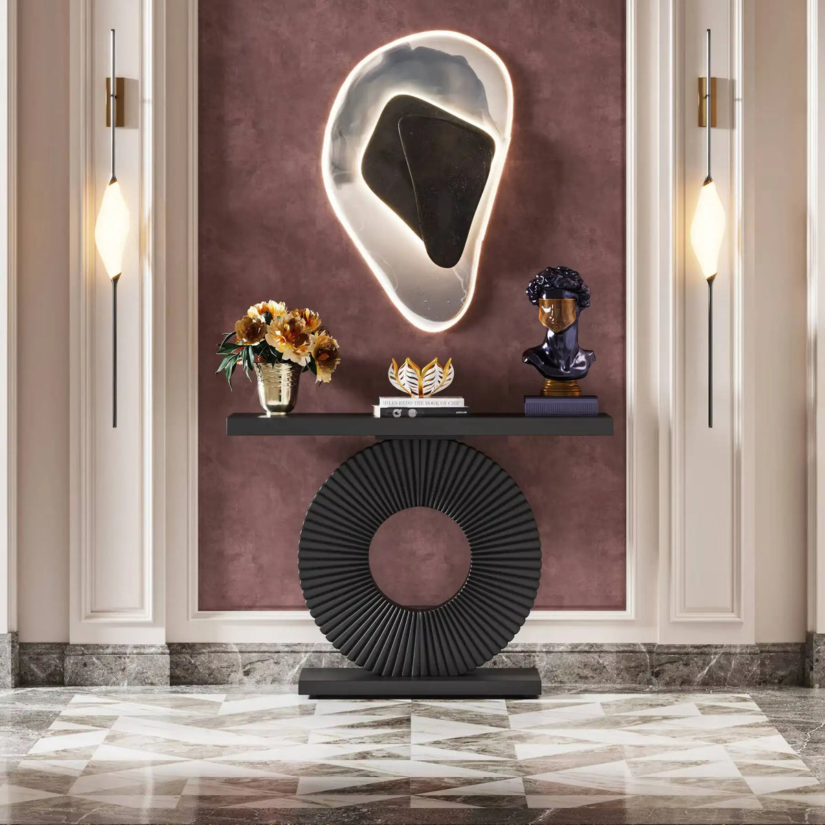 Ronde Geometric Console Table
