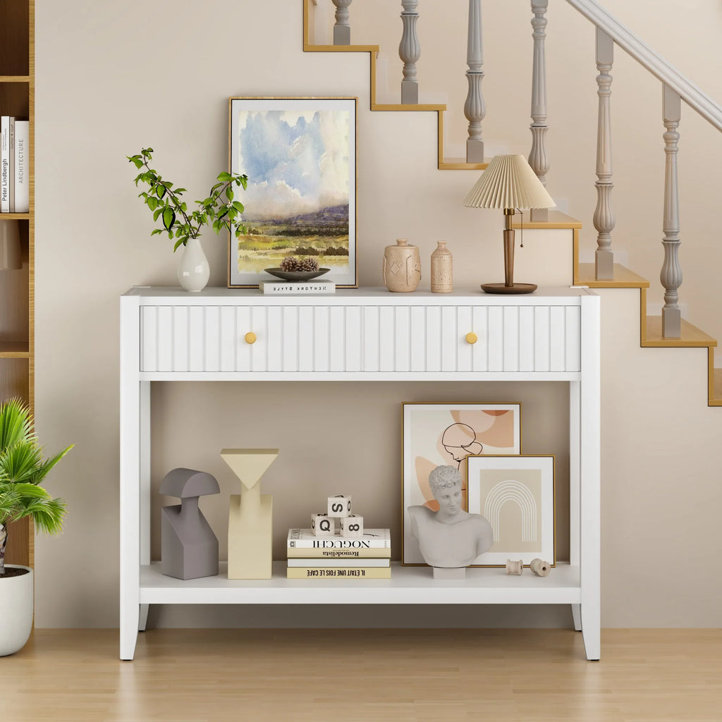 Linelle Fluted Console Table