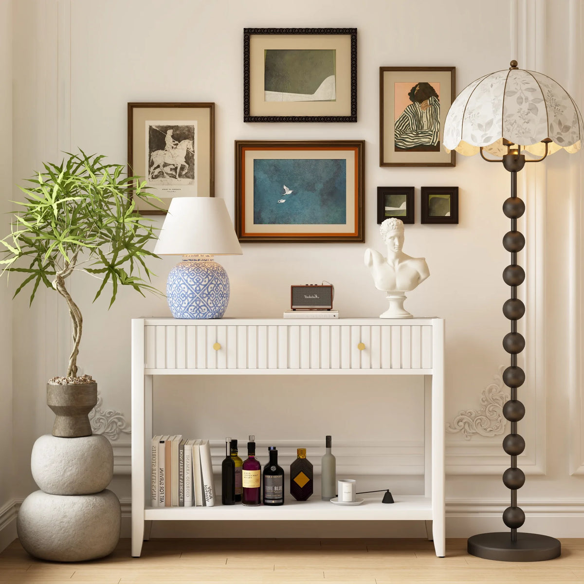 Linelle Fluted Console Table