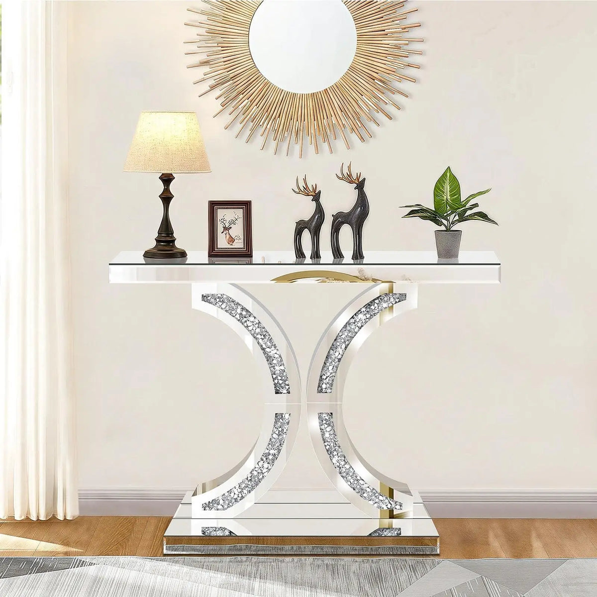 Eclaire Mirrored Console Table