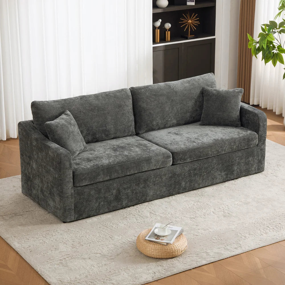 Mirelle Chenille Sofa & Ottoman Collection