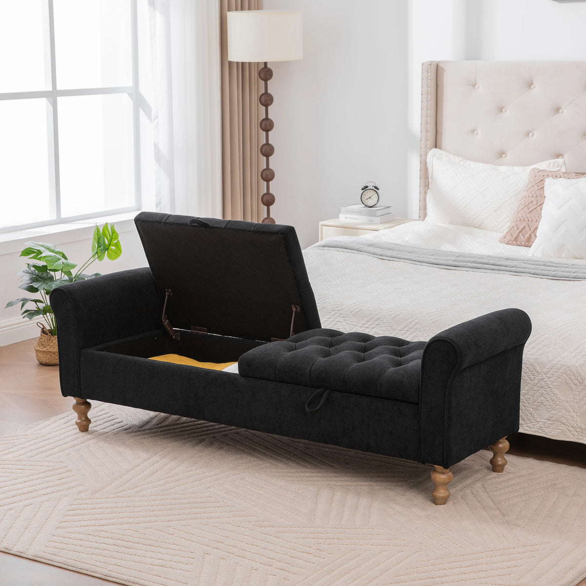 Elvarenae Estelle Rolled-Arm Storage Bench